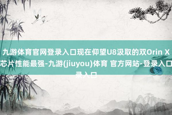 九游体育官网登录入口现在仰望U8汲取的双Orin X芯片性能最强-九游(jiuyou)体育 官方网站-登录入口